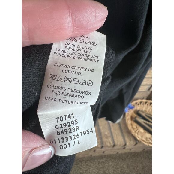 Chaps Navy Blue V-Neck Knit Cashmere Long Sleeve Pullover Sweater Men's Size Lar - Picture 6 of 9